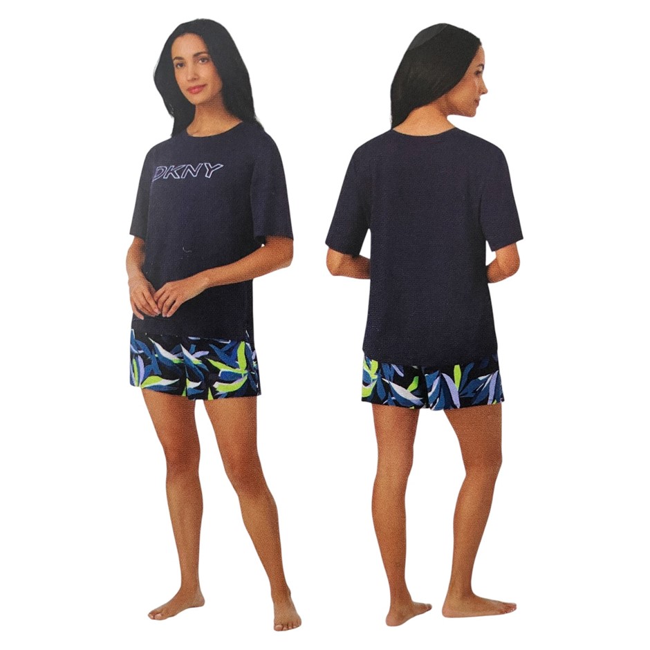 DKNY Women's 2pc PJ Set, Size XL, Navy.