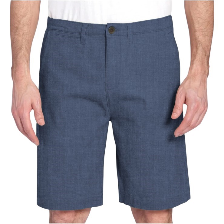 JACHS Men's Chambray Shorts, Size 30, 98% Cotton, Navy. NB: has been worn.