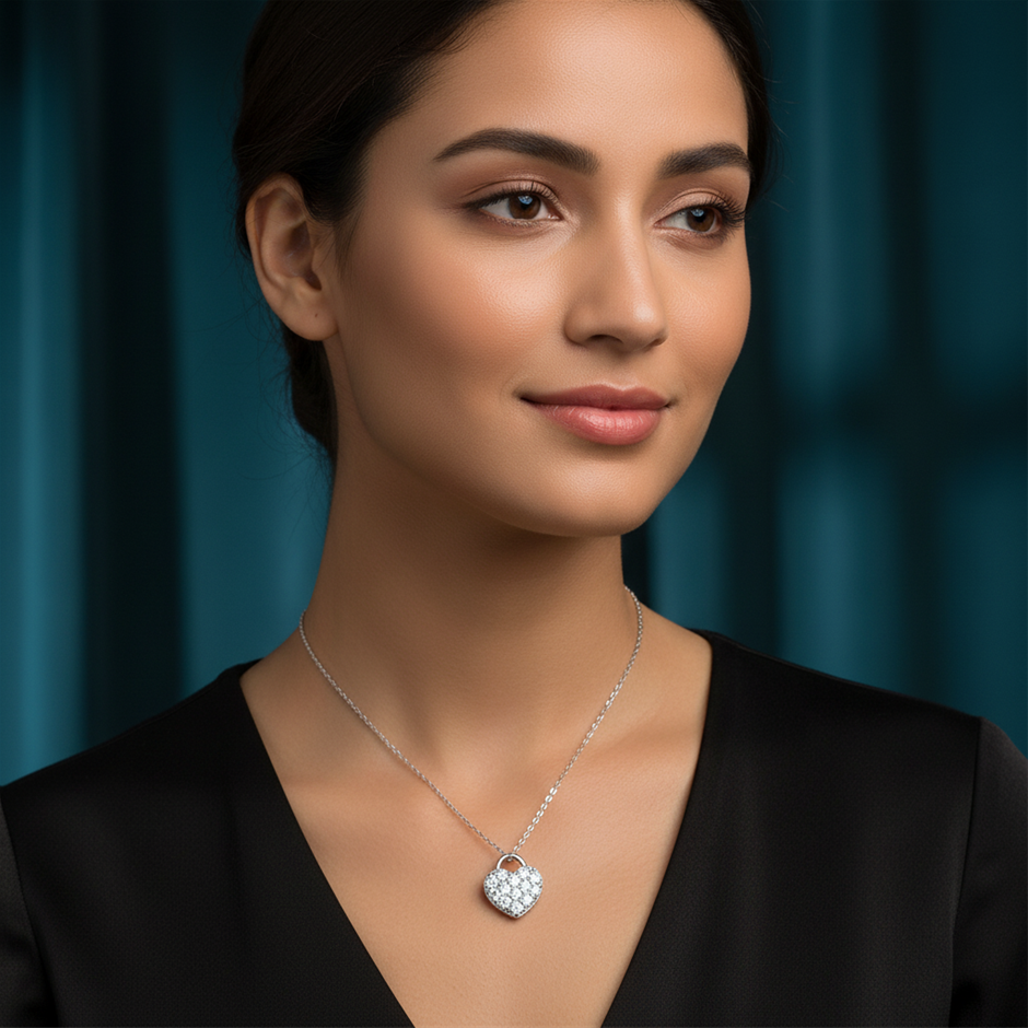 GRA Moissanite white Brilliant Cut 925 Sterling Silver Pendant-VVS1