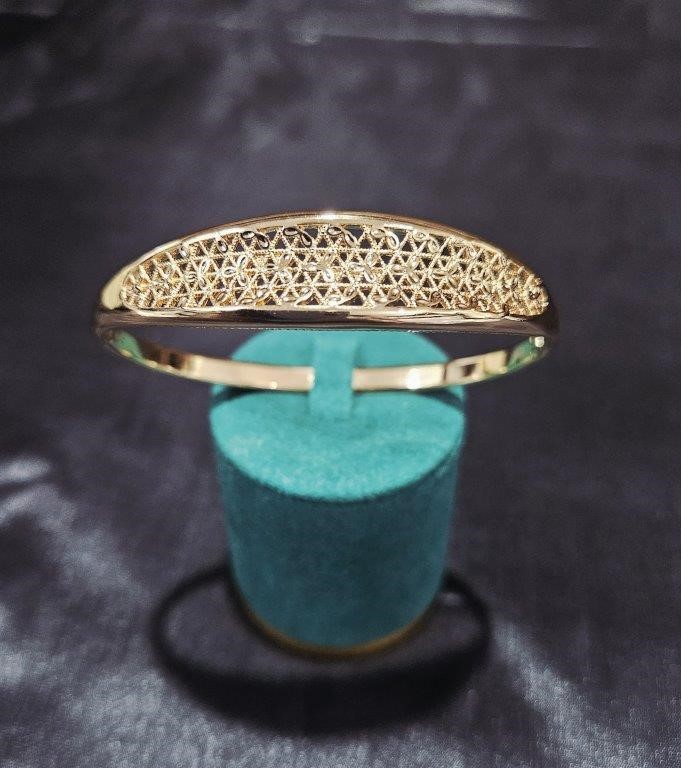 24k Solid Gold Filled Bangle -(Stamped 24k)