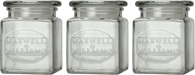 Maxwell & Williams Olde English Storage Jars Set of 3 Gift Boxed. NB: Damag