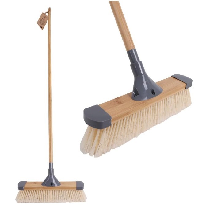 Eco Basics Broom – 45° Head for Efficient Cleaning, 30% More Bristles for S