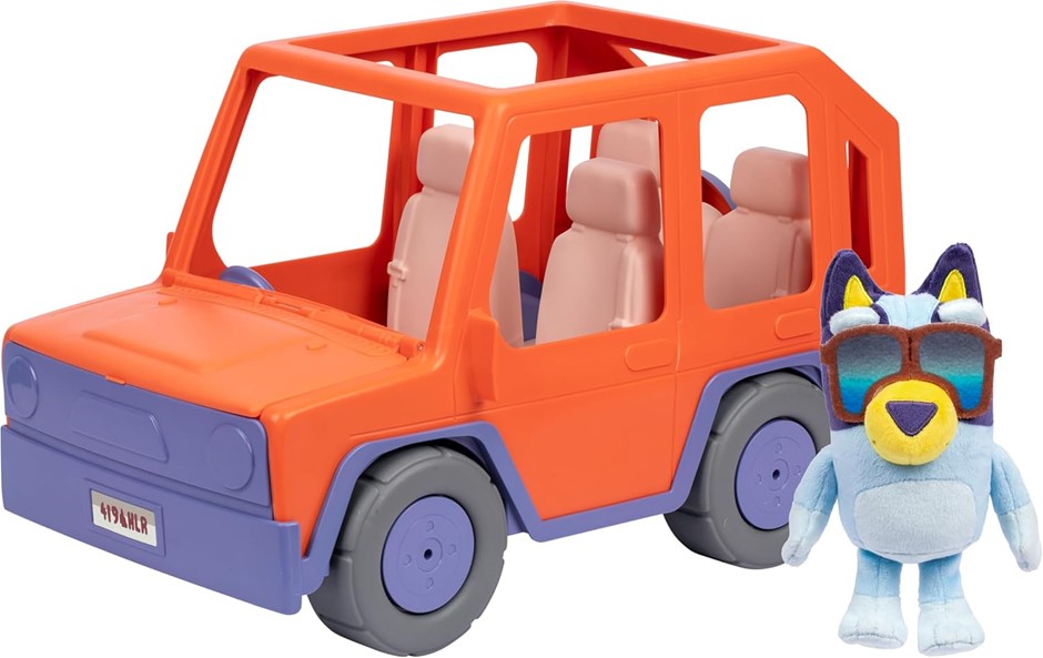 Bluey MEGA 44cm Buddies Big Heeler 4WD, Take Your Plushies for A Ride in Th