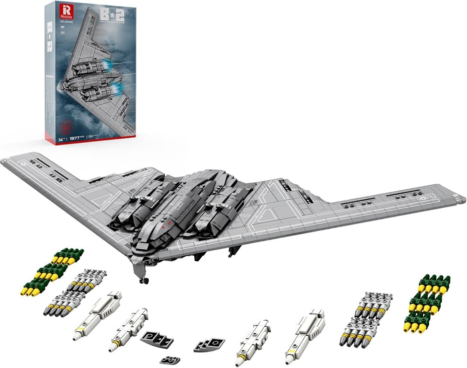 REOBRIX 33038 B-2 Spirit Building Block Set, Stealth and Strategic Bomber M