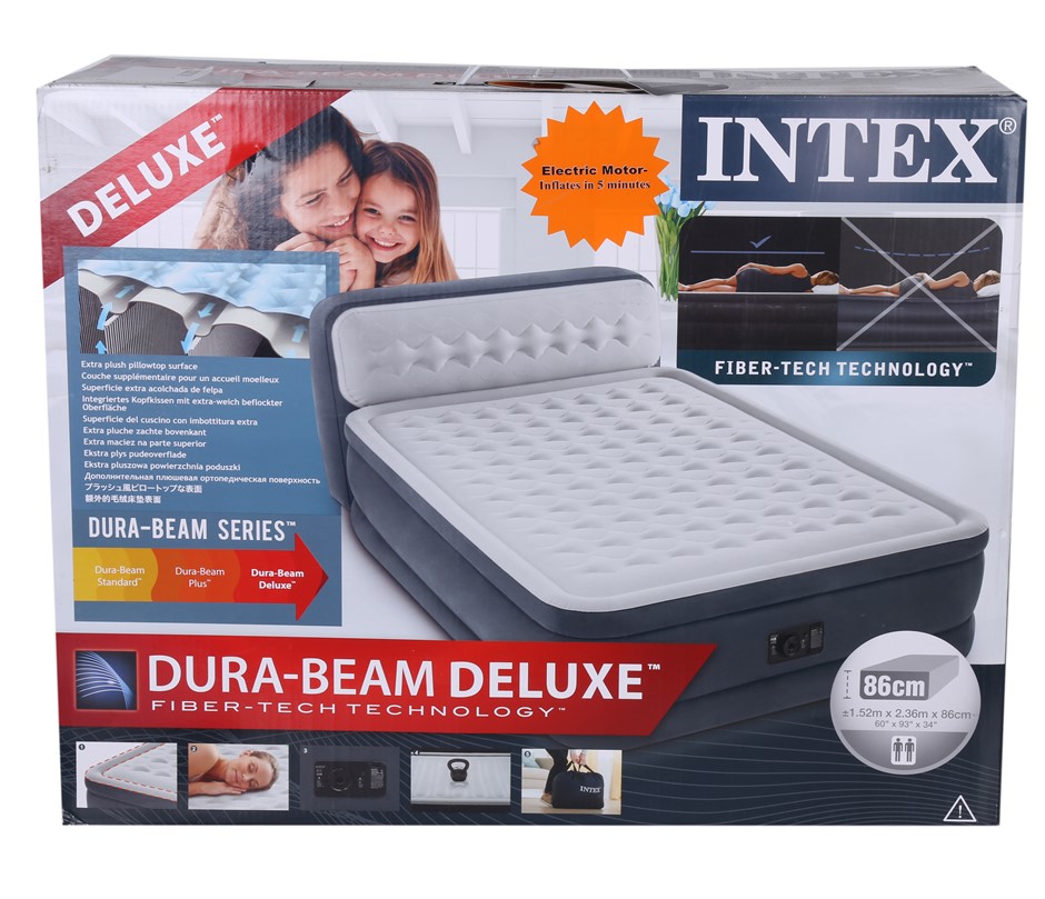 INTEX Dura-Beam Standard Series Deluxe Queen - High Airbed. N.B: Condition