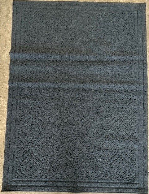 RUG & CO Navy Area Rug. NB: Minor use.