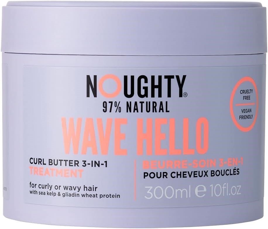2 x NOUGHTY 97% Natural Wave Hello Curl Butter 3-in-1 Treatment, Moisturisi