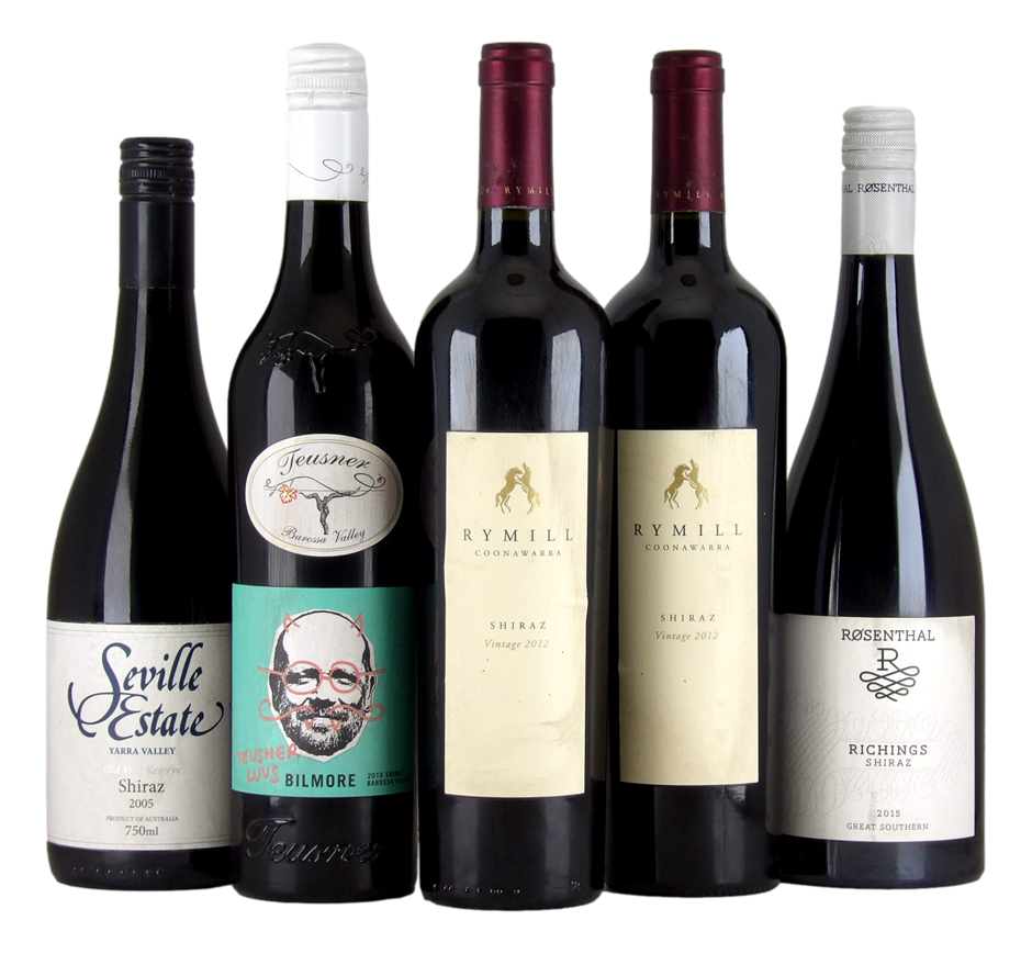Shiraz Wine Pack (5x 750mL), Multi Region.