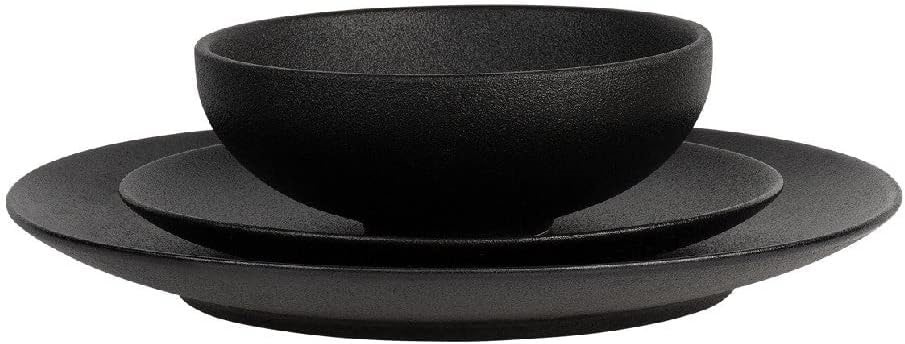 MAXWELL & WILLIAMS Caviar Dinner Set, 12pc, Black, Gift Boxed.