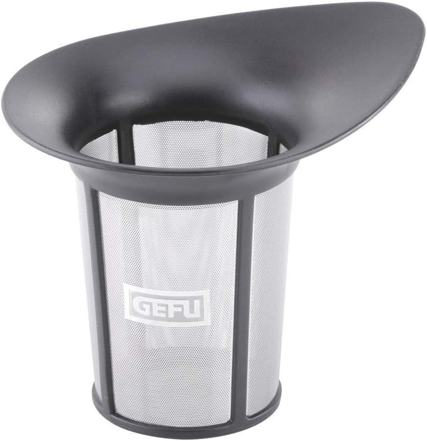 GEFU Armonia Tea Filter, Silver/Black