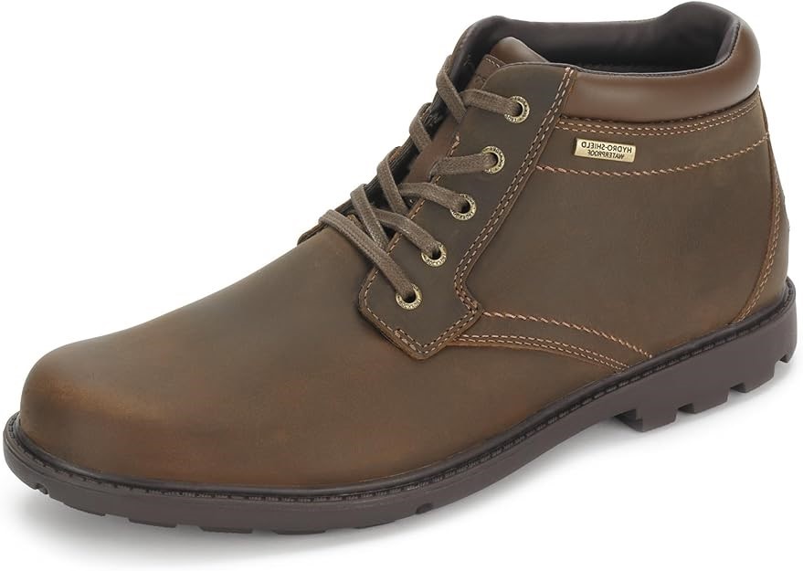 Rockport Men's Waterproof Storm Surge Toe Boot, Tan, 11.5