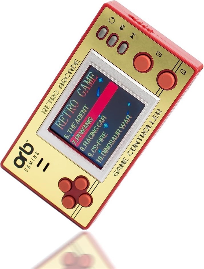 ORB Gaming Mini Handheld Console LCD Screen with Retro Pocket Games, Retro