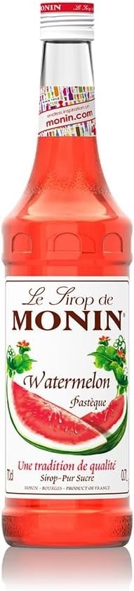 3 x MONIN Watermelon Syrup, Juicy and Sweet, Great for Sodas and Lemonades,