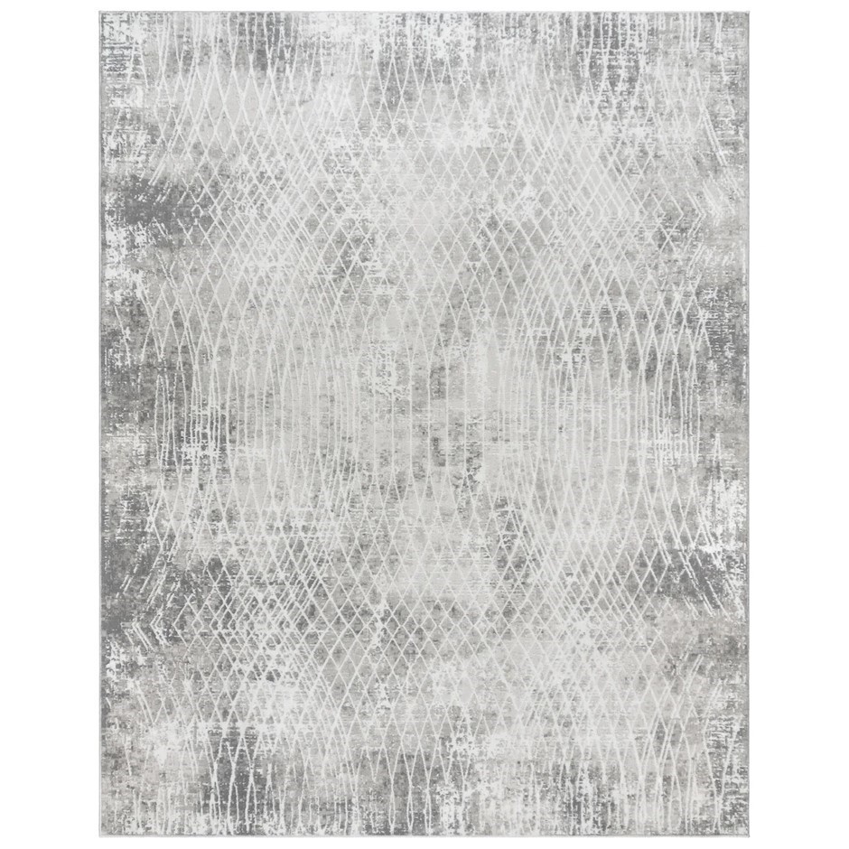 GERMENIAN Locksley Area Rug, G19518 Shai Grey,  200 x 274cm. NB: Has been u