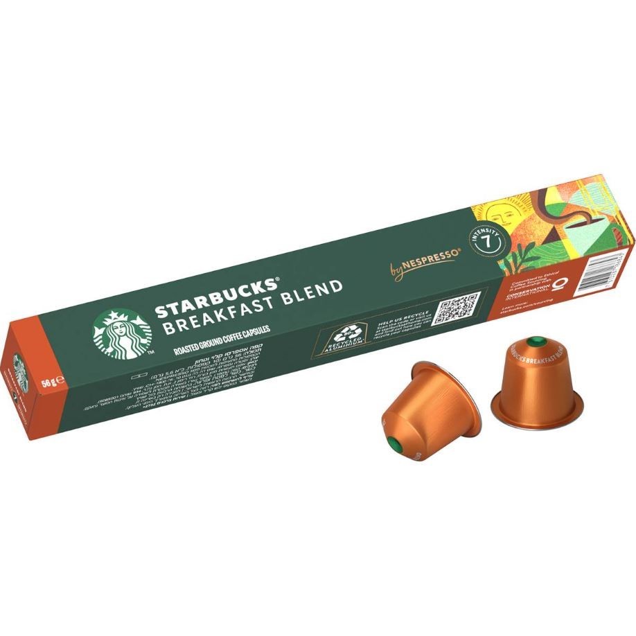 12 x Pack of 10pc STARBUCKS Breakfast Blend Instant Coffee Pods Capsules, 5