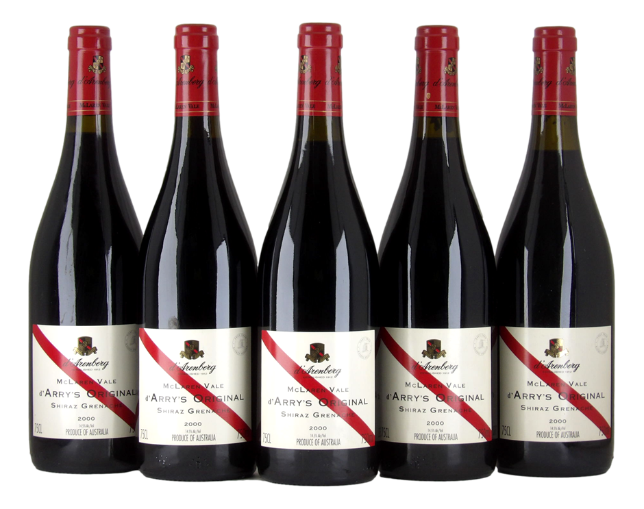 d’Arenberg d’Arry’s Original Shiraz Grenache 2000 (5x 750mL),