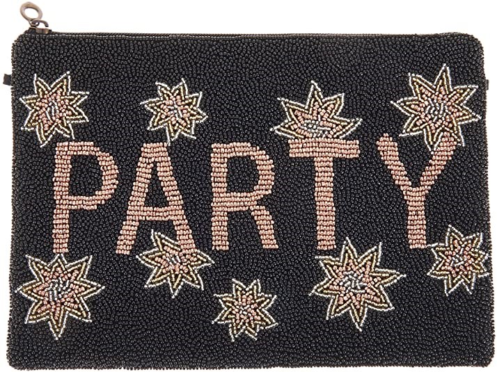 FROM ST XAVIER Women's Soiree Clutch, Colour Rose Gold/Black, One Size.