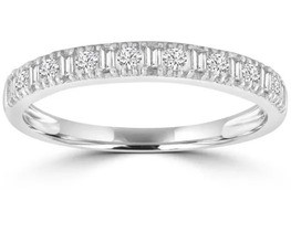 9K WHITE GOLD 0.20CT HI I1 DIAMOND RING