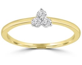 9K Yellow GOLD 0.15CT HI I1 DIAMOND RING