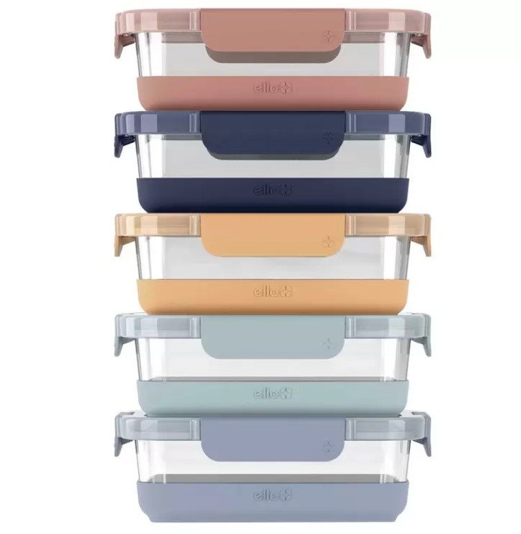 Ello Meal Prep Glass Storage 10 Piece Set