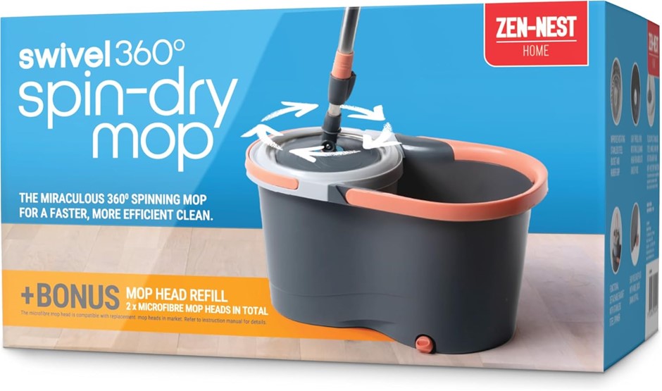 ZEN-NEST Premium Spin Mop & Head. NB: Seconds