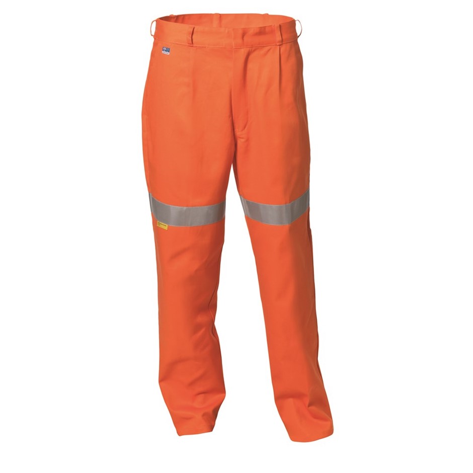 20 x WS WORKWEAR Mens Hi-Vis Drill Trouser, Size 112R, Orange, with Reflect
