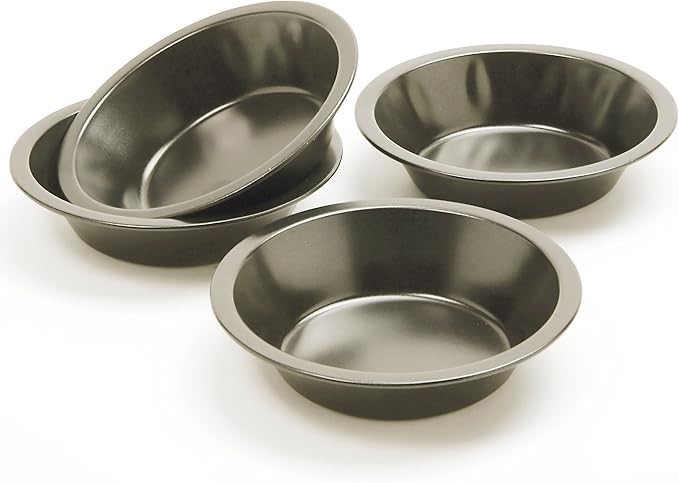 Norpro 3911 Nonstick Mini Pie Pans, Set of 4, Silver, 5in/13cm x 1.25in/3cm