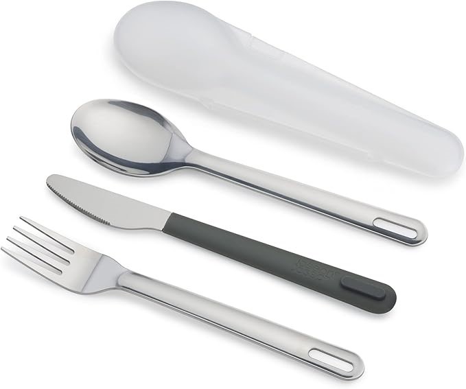 Joseph Joseph GoEat Stainless-Steel Reusable, Travel Cutlery Set - Anthraci