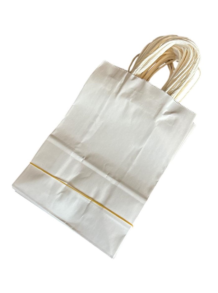 100x White Paper Bags