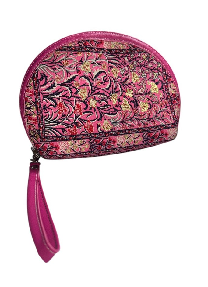 Pink Cosmetic Bag/Pouch w Floral Design