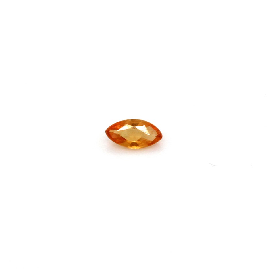 One Orange Sapphire Gemstone