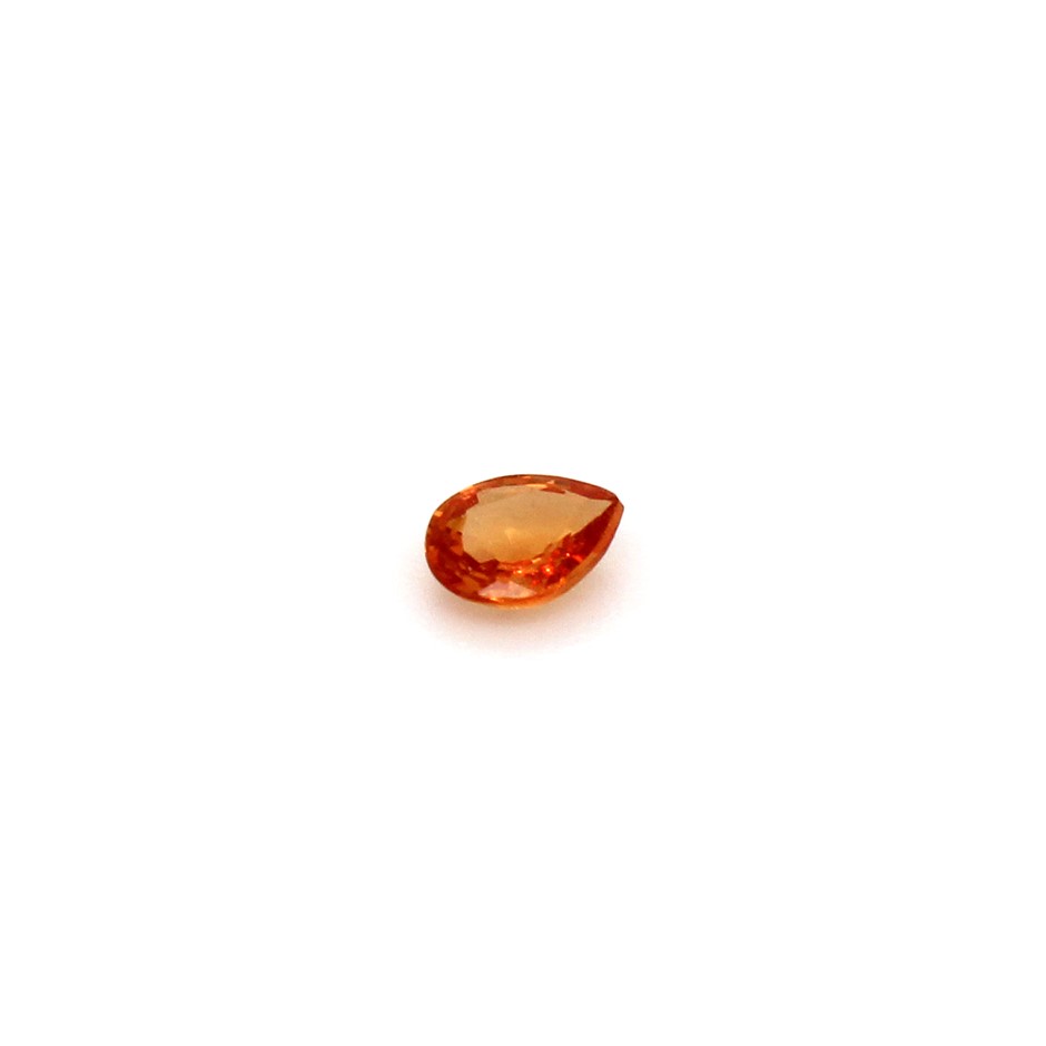 One Orange Sapphire Gemstone