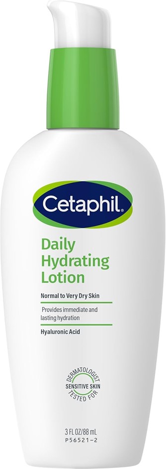 Cetaphil Daily Hydrating Lotion with Hyaluronic Acid 88ml, Instantly Hydrat