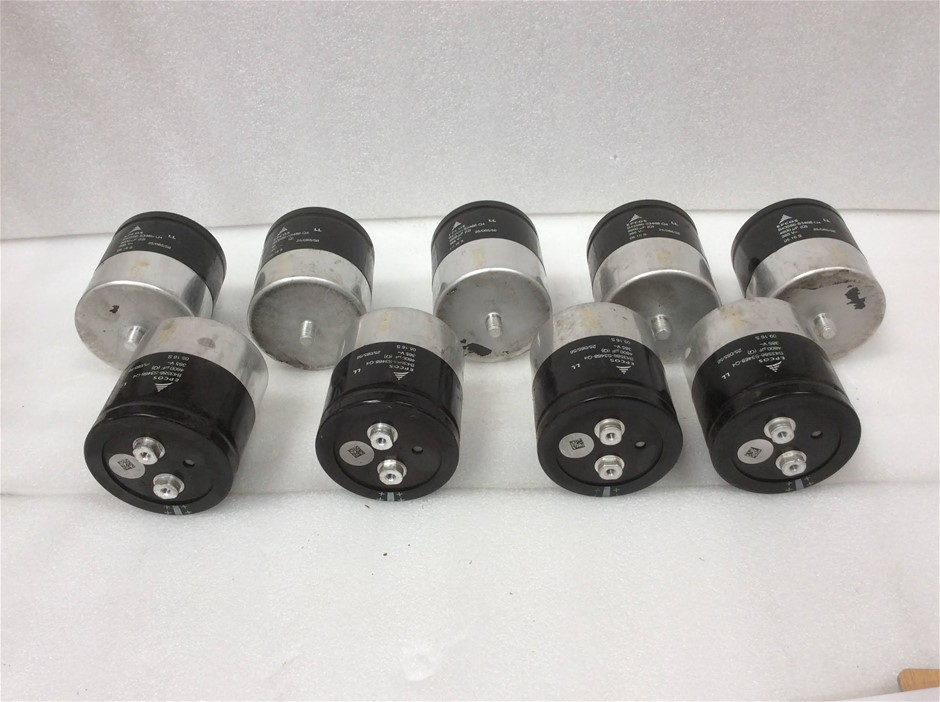 Epcos B43586 Series 4600µF 385V Aluminum Electrolytic Capacitors (Lot of 9)