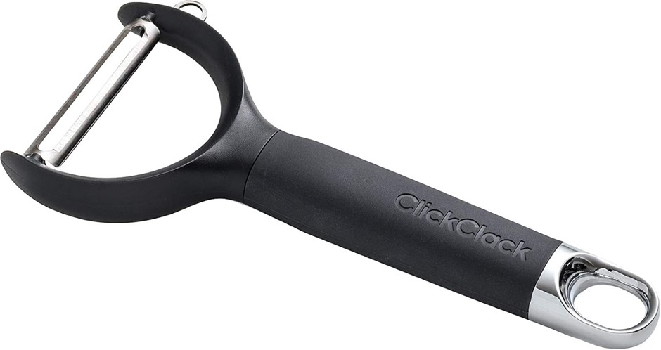 2 x CLICKCLACK Peeler Y Shaped Peeler, Grey/Polished Chrome, 121970.