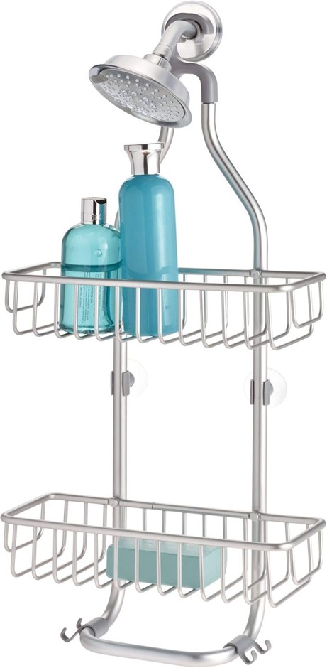 iDESIGN Metro Rustproof Bathroom Shower Caddy, Aluminum, Silver.