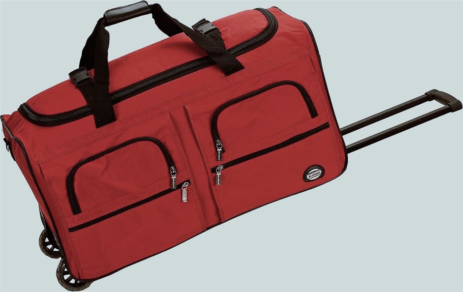 ROCKLAND Voyage 3 Rolling Duffle Bag, 30", Red.