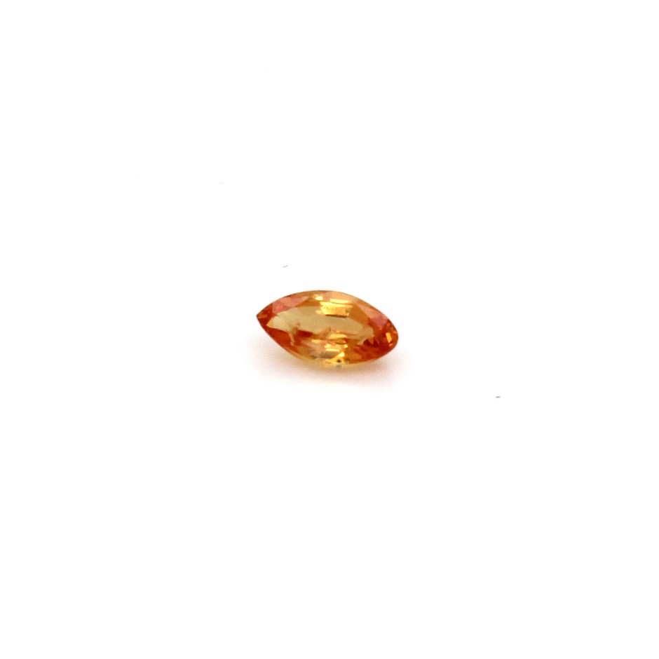 One Orange Sapphire Gemstone