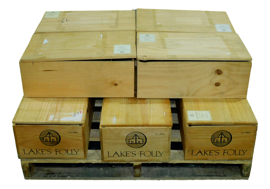 NSW Plt P/Up - 10x Lakes Folly EMPTY Wooden Wine Boxes - Contains NO Wine.