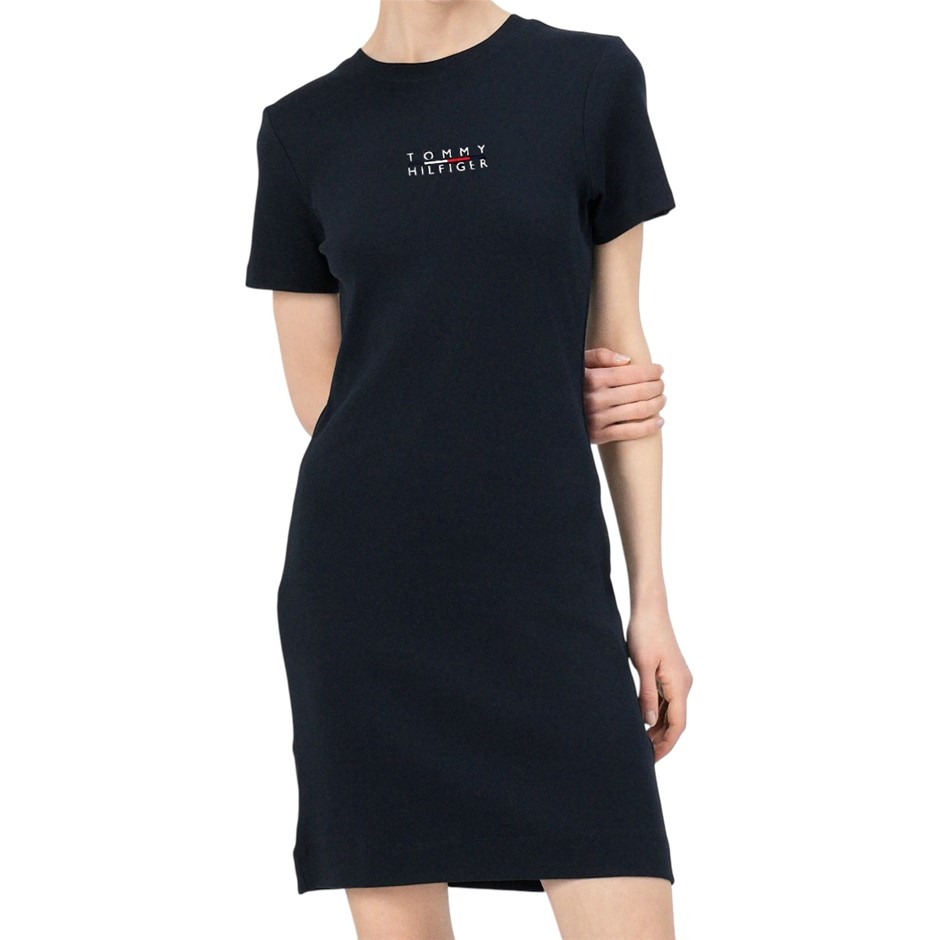 TOMMY HILFIGER Women's Tee Dress, Size 2XL, 95% Cotton, 411 Sky Captain (SY
