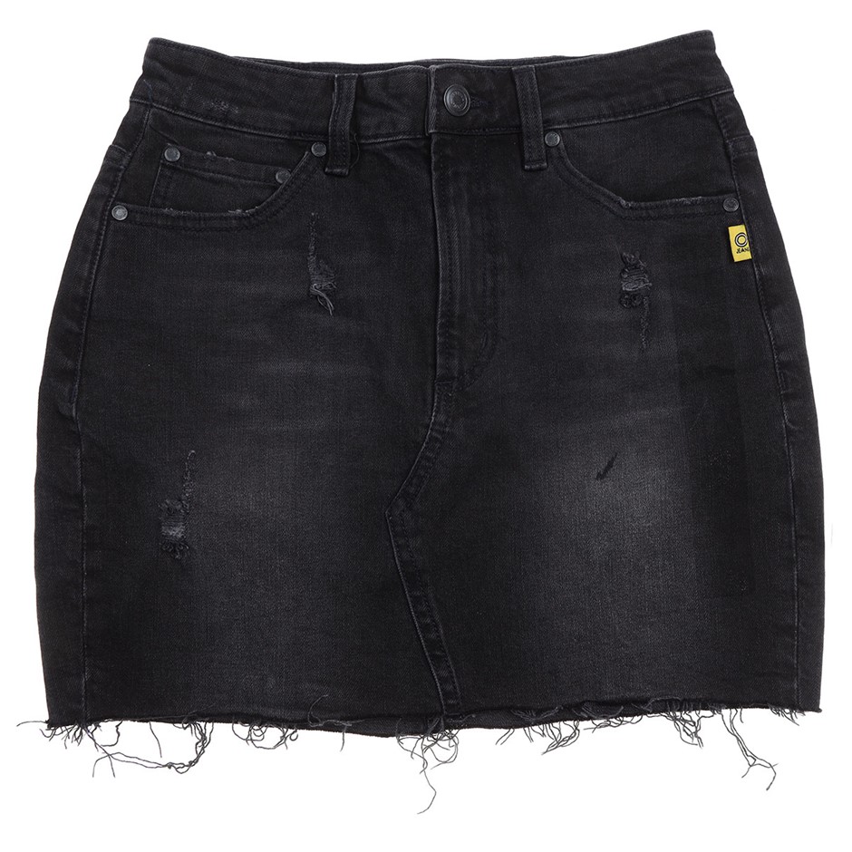 2 x BETTINA LIANO Women's Jessie Denim Skirt, Size 14, Cotton/Elastane, Bla