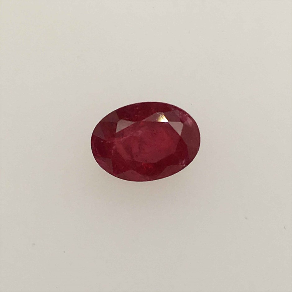 1.21ct One Stone Loose Natural Mozambique Ruby Oval With AIG Cert.