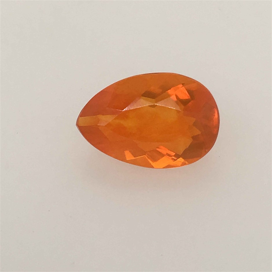 2.44ct One Stone Loose Natural Mexican Fire Opal Pear Cut
