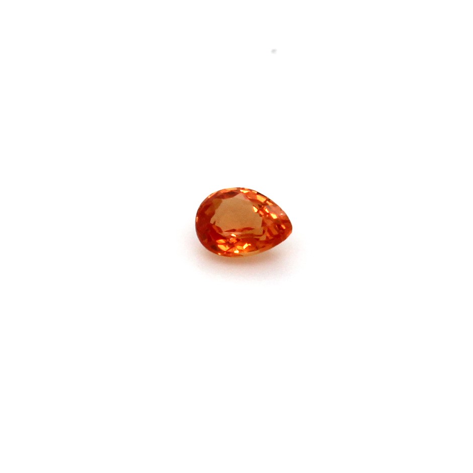 One Orange Sapphire Gemstone