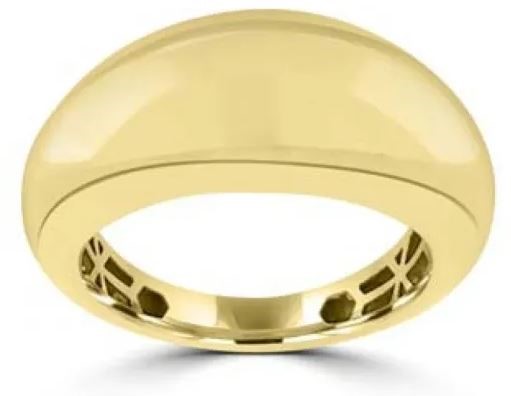 9K Yellow Gold SOLID DOMED RING