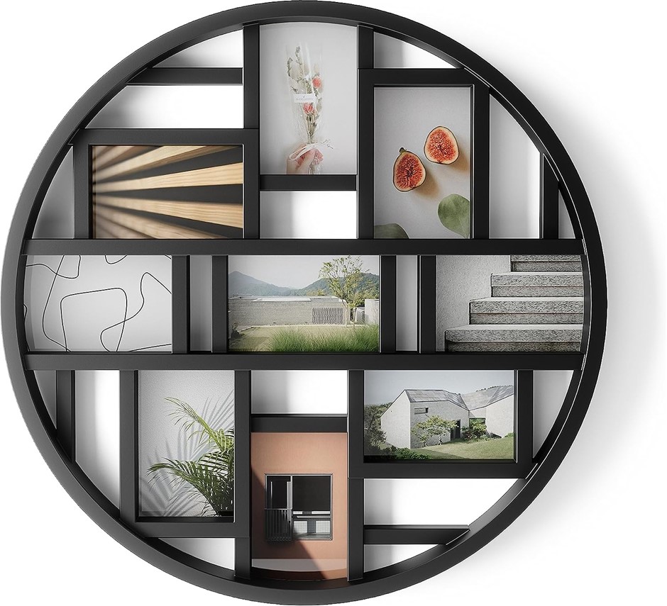 UMBRA Luna Large 4x6 Picture Frame Collage and Wall Décor, 21.9 x 21.9 x 1.