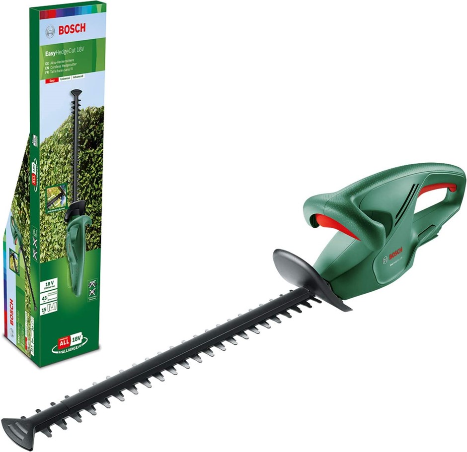 BOSCH Cordless Hedge Cutter EasyHedgeCut 18-45. NB:Skin Only. Damaged box.