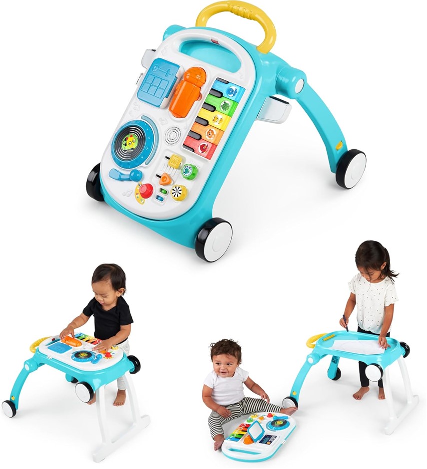 Kids II Baby Einstein Musical Mix ‘N Roll 4-in-1 Push Walker with Activity