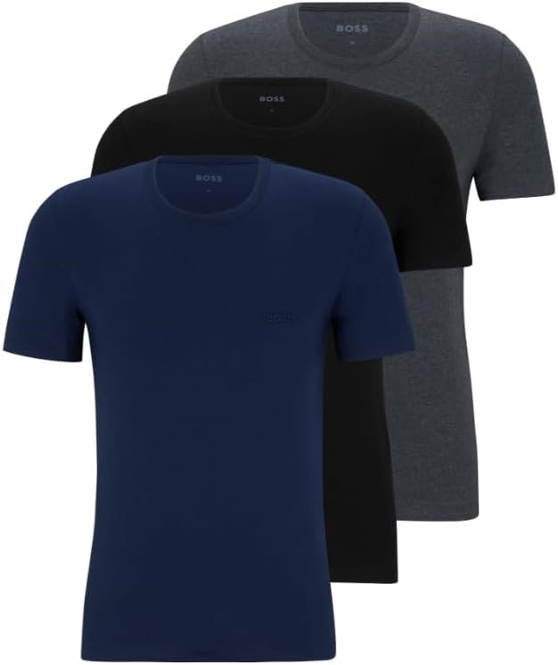BOSS mens 3-pack Crew Neck Cotton Jersey T-shirts T-Shirt