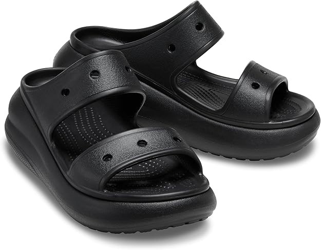 CROCS Unisex Adult Crush Sandal, Black, US M10W12